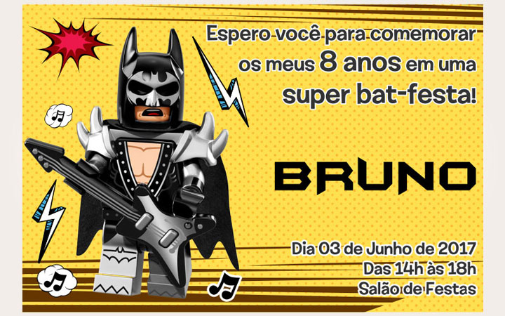 Convite Lego Batman